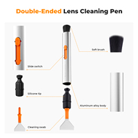 Lot de stylos de nettoyage remplaçables K&F CONCEPT en gros, comprenant un stylo de nettoyage, une tête en silicone et un bâton de nettoyage plein format