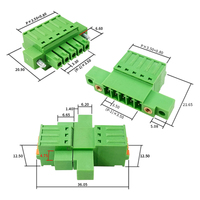 Connecteur à ressort double bride traversant le mur 3,5 mm - avec connecteur à ressort à bride mâle-femelle - Assemblage en ligne sans soudure complet