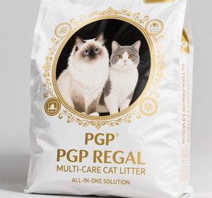 Litière pour chat blanche écologique PGP de qualité supérieure 1kg/5kg sable zéolite à jet d'eau pour chats heureux agglutination efficace - Product Image 1