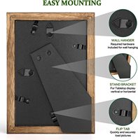 Bingkai Foto Kayu 4x6 Desain Rustic Kayu Solid dengan Kaca Asli untuk Dekorasi Dinding Warna & Logo Dapat Disesuaikan