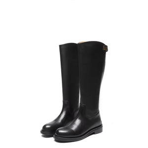 Botas Rectas de Diseñador de Lujo Nuevas 2025, Botas de Tacón Alto para Mujer con Plataforma de Cuero Genuino, Botas de Moda hasta la Rodilla para Exteriores - Product Image 2