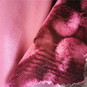 100% Polyester <span class=keywords><strong>Super</strong></span> doux velours tissu coréen velours anneau brossé fleur tricoté imprimé motif pour mode robe doublure - Product Image 5