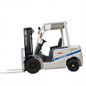 Used TCM 3 <b>T</b> Diesel Forklift with Isuzu Engine 3 Ton Capacity Hydraulic Side Shifter Solid Tire Two Stage Mast Fwd <b>Drive</b> - Product Image 1