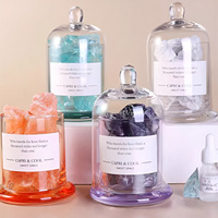 Diffuseur d'huiles essentielles en pierre de cristal en gros, ensemble d'huiles essentielles pour l'air frais, bouteille en verre de luxe, décoration parfumée pour la maison et l'intérieur
