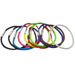 Fashion <b>String</b> <b>Bracelets</b> 3MM Single Layer Braided Leather Rope Couple Jewelry Gift Yiwu Origin Geometric Design - Product Image 1