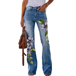 Jean en denim <span class=keywords><strong>taille</strong></span> haute pour <span class=keywords><strong>femme</strong></span>, coupe skinny ou jambe large, <span class=keywords><strong>grande</strong></span> <span class=keywords><strong>taille</strong></span>, imperméable, tendance, décontracté - Product Image 2