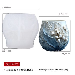 <span class=keywords><strong>Moule</strong></span> en silicone Lily Butterfly pour pot à encens, <span class=keywords><strong>moule</strong></span> en plâtre de ciment, <span class=keywords><strong>moule</strong></span> DIY pour pot de rangement en résine époxy, pot de fleurs, ornements - Product Image 6