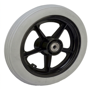 Roues avant pour fauteuil roulant sans plat de 12 pouces Roues de rechange en mousse PU de 200mm pour chaises de mobilité, durables et sans entretien - Product Image 1
