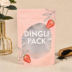 Bolsas de Embalaje de Plástico Reutilizables con Logotipo Personalizado, Bolsas Vacías para Envasar Granos de Café y Té de Hojas Sueltas con Ventana Transparente - Product Image 3