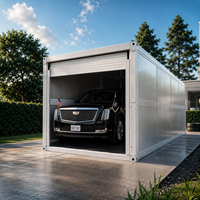 Maison conteneur préfabriquée personnalisable en kit avec porte roulante pour logement de travailleurs, entrepôt et garage