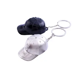 Wholesale Metal Baseball Hard Hat key chain Customized Cap Keychain movie game accessories keychain