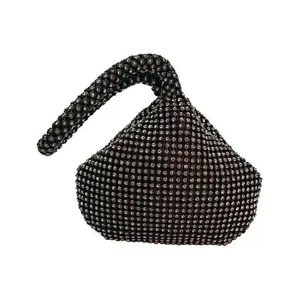 Glänzende Kristall-Clutch für Damen in Silber/Schwarz/<span class=keywords><strong>Gold</strong></span> mit Strass-Verzierung, Elegante Abendtasche, Trendige Diamant-Party-Clutch - Product Image 6