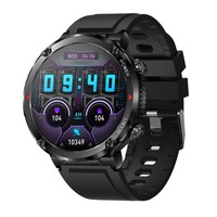 Montre connectée sportive T30 pour hommes et femmes, appels Bluetooth, écran tactile HD IPS de 1,6 pouce, suivi d'activité physique, bracelet en gel de silice Android, montre d'extérieur