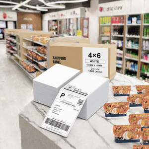 Etiquetas Adhesivas Térmicas Directas 4x6 Resistentes al Agua, Bajo MOQ, 500 Unidades, 100x150mm, Papel Térmico para Supermercados y Promociones - Product Image 2
