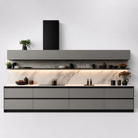 Meubles de cuisine modernes modulaires en bois RTA écologiques résistants à l'eau avec fermeture amortie et îlot coulissant – Vente en gros directe usine