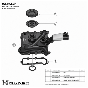 Separador de Aceite MANER 06E103547F, Válvula de Ventilación del Cárter PCV, Compatible con Audi A4 A5 A6 A7 A8 Q7 VW Touareg, Piezas del Motor - Product Image 5