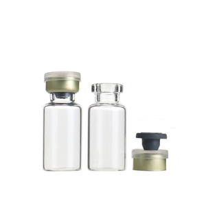 Flacon injectable en verre transparent vide de 3 ml avec bouchon en silicone et capuchon à sertir - Product Image 6