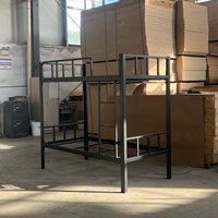 Offre Spéciale de lits superposés en acier noir de haute qualité pour l'école collège dortoir auberge Loft Design moderne pour chambre appartement