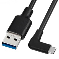 0,5 M VR PC cable USB 3,0 ángulo recto USB 3,2 tipo C cable de carga rápida
