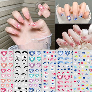 Pegatinas de Uñas con Forma de Corazón para el Día de San Valentín, Calcomanías Decorativas Coloridas con Forma de Corazón para Arte de Uñas - Product Image 5