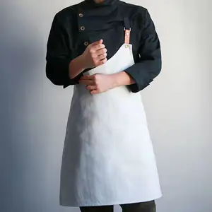 Uniformes de chef personalizados, color blanco y negro, de alta calidad, para hotel y restaurante