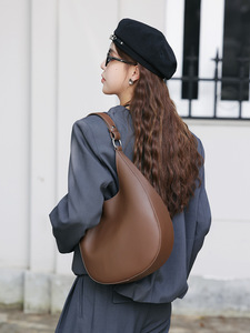 Bolso de Hombro de Cuero Genuino Premium para Mujer, Estilo Vintage, Diseño Heteromórfico, Bolso Hobo de Lujo, Bolso de Cuero Vacuno para Llevar Bajo el Brazo - Product Image 5
