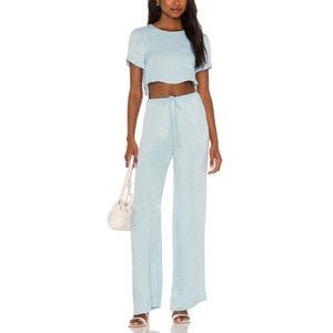 <span class=keywords><strong>Pantaloni</strong></span> da <span class=keywords><strong>donna</strong></span> in <span class=keywords><strong>viscosa</strong></span> di alta qualità blu pallido moda Relax Fit <span class=keywords><strong>pantaloni</strong></span> Vintage in vita <span class=keywords><strong>con</strong></span> coulisse elastica - Product Image 4