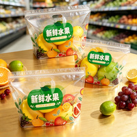 Sacs Ziplock transparents personnalisés avec logo pour l'emballage alimentaire au réfrigérateur, sacs d'emballage alimentaire personnalisés pour aliments, sacs en plastique transparent imprimés pour fruits