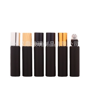 Botella de vidrio negro mate con roll-on de 10 ml, pulverizador cuentagotas, dispensador de aceites esenciales con tapa para todo tipo de piel - Product Image 5