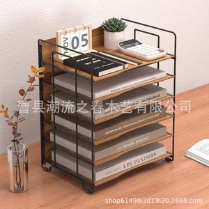 Creative office desktop organizer, <b>file</b> organizer, university dormitory desk multi-tier desktop <b>storage</b> rack - Product Image 3