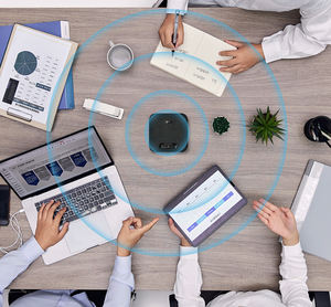 CS40 Speakerphone konferensi nirkabel, Speaker Hi-Fi bawaan dengan 4 mikrofon Array dengan 2 mikrofon ekstensi - Product Image 5