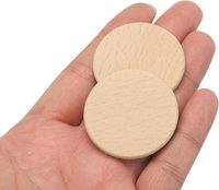 Échantillon Gratuit en Stock – Disques Ronds en Bois de Hêtre Naturel Non Fini de 4 cm (40 mm) – Jetons, Pièces de Comptage, Éclats de Bois Personnalisés