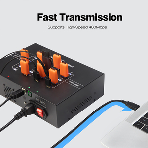 Sipolar A-220 20 cổng <span class=keywords><strong>USB</strong></span> 2.0 Hub Powered <span class=keywords><strong>USB</strong></span> Hub tốc độ cao truyền dữ liệu nhiều <span class=keywords><strong>USB</strong></span> Splitter 200 Wát Power <span class=keywords><strong>Adapter</strong></span> - Product Image 3