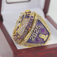 Maßgefertigter 2025 Louisiana State University LSU Klassischer Meisterschaftsring Naturstein Lila Tiger Geschenk