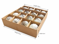 Juego de Cajas de Almacenamiento de Madera Navideñas con 16 Compartimentos, Organizador de Escritorio con Impresión UV, Soporte de Regalo Vintage para Encimera