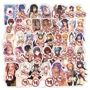 100Pcs Nhật Bản Phim Hoạt Hình Sexy Cô Gái Hentai Quần Lót Sticker Cho Waterbottle Máy Tính Xách Tay Điện Thoại Vinyl Bare Cô Gái Dán