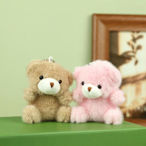 HECION Trendy Schattige Teddybeer Pluche Sleutelhanger Hangertje Creatief Tekentafel Ontwerp voor Tassen en Rugzakken - Product Image 2