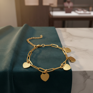 Bijoux personnalisés avec plaque nominative, Bijoux pour femme, Bijoux personnalisés abordables, <span class=keywords><strong>Bracelet</strong></span> chaîne épaisse dorée, <span class=keywords><strong>Bracelet</strong></span> chaîne trombone - Product Image 6