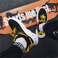 Chaussures de sport tendance pour hommes, baskets respirantes en maille à semelle épaisse, décontractées, vente en gros, services OEM/ODM, tissu tissé volant