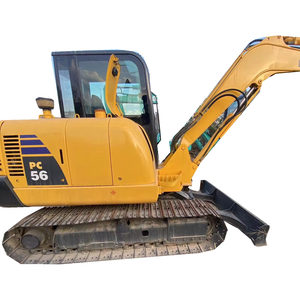 Original Used Komatsu PC56MR Mini Excavator Complete with Bucket and Quick Coupler Ready for Shipment - Product Image 1