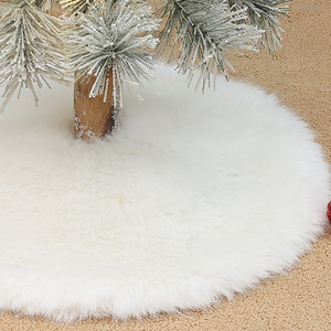 Long plush Christmas tree <b>skirt</b> 91cm 36 inches Christmas spot wholesale Christmas tree <b>under</b> decoration - Product Image 1