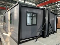 Maison préfabriquée entièrement meublée à installation rapide, 2 chambres, 1 salle de bain, pliable, extensible, avec panneau solaire