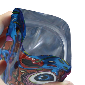 Bolsa de soporte reciclable brillante UV personalizada Ziplock resellable 3,5g bolsa de Mylar embalaje holográfico impreso comestible caramelo bolsa de plástico - Product Image 4