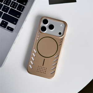 เคสโทรศัพท์มือถือแบบรังผึ้งระบายความร้อนแม่เหล็ก สำหรับ iPhone 17 16 15 Pro Max  วัสดุ PC ระบายอากาศ  ฝาหลังแบบด้าน - Product Image 5
