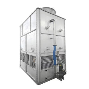 Tour <span class=keywords><strong>de</strong></span> <span class=keywords><strong>refroidissement</strong></span> industrielle fermée à contre-débit <span class=keywords><strong>de</strong></span> type carré avec moteur et pompe Structure revêtue d'aluminium à haut rendement énergétique - Product Image 1