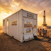Salle de contrôle SCR haute puissance pour système d'entraînement CC de plateforme pétrolière, conteneur intégré, unité électrique robuste pour champ pétrolier