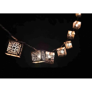 IP65 Waterproof Metal Outdoor <b>String</b> <b>Light</b> AC Powered Warm <b>Light</b> Rustic Style Garden Patio Decoration - Product Image 1