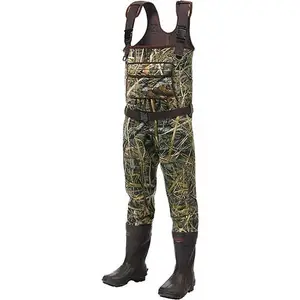 Chest Waders with Boots Hanger for Men, Realtree MAX5 Camo Waterproof Fishing Bootfoot Waders, Neoprene Chest Waders for Hunting