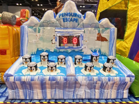 Système de jeu interactif Penguin Escape IPS, jeu gonflable Whack-a-Mole à louer, PVC de qualité commerciale, certifié CE