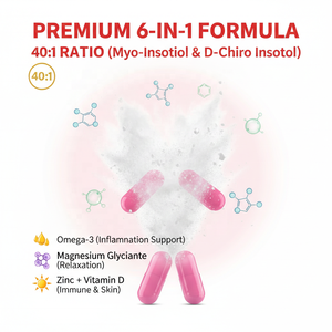 Capsules molles de Myo-Inositol D-Chiro, complément pour le SOPK, oméga 3, magnésium, zinc, vitamine D, équilibre hormonal pour femmes, adultes et adolescents - Product Image 3